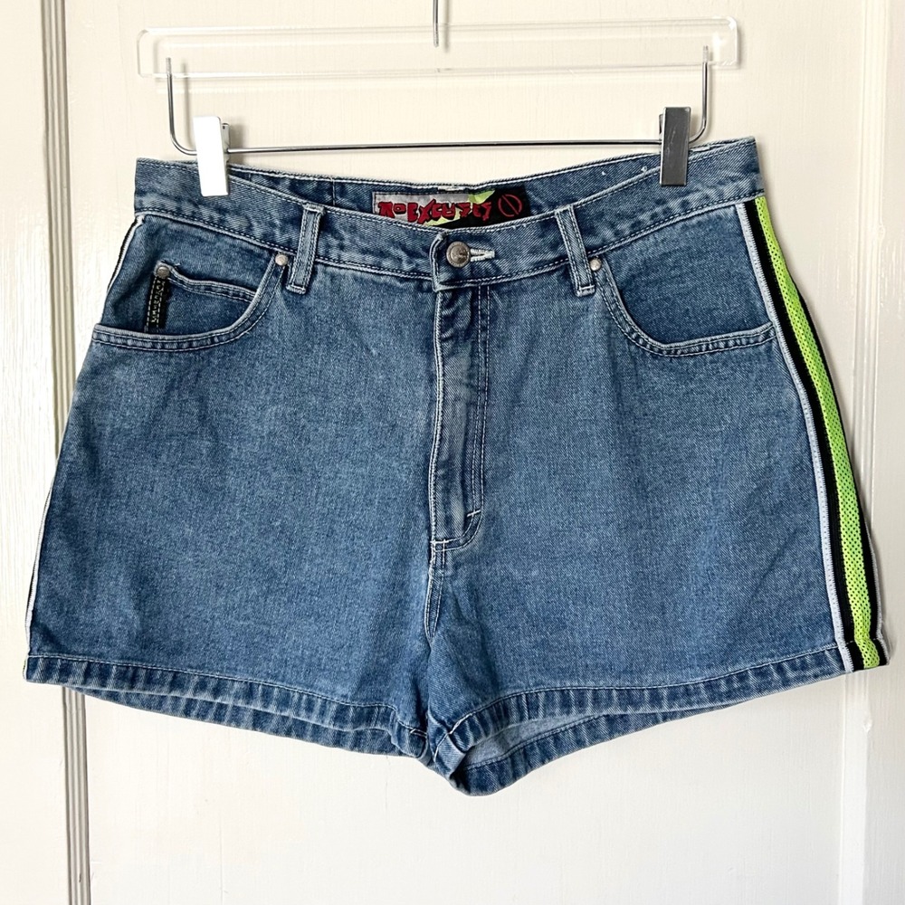 Vintage No Excuses 90s Y2K Women's Mid Rise Denim Shorts 13/14 Retro Streetwear